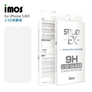 (全新)iPhone Xs 5.8吋 2.5D美觀全透明半版正面玻璃貼 美商康寧公司授權 (AG2bC)