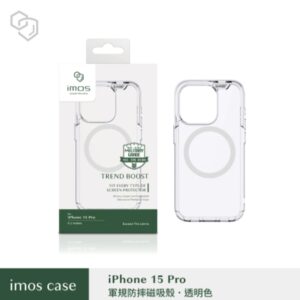(全新)iPhone15 Pro 6.1" 磁吸軍規防震保護殼-透明