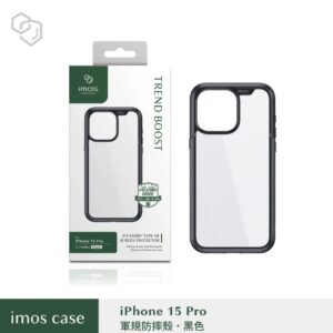 (全新)iPhone15 Pro 6.1" TREND BOOST 軍規防震保護殼-潮流黑