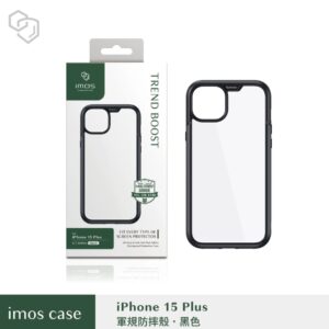 (全新)iPhone15 Plus 6.7" TREND BOOST 軍規防震保護殼-潮流黑