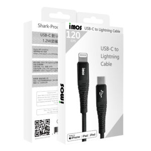 (全新)imos USB-C to Lightning 閃電連接線1.2M(防鯊網編織)